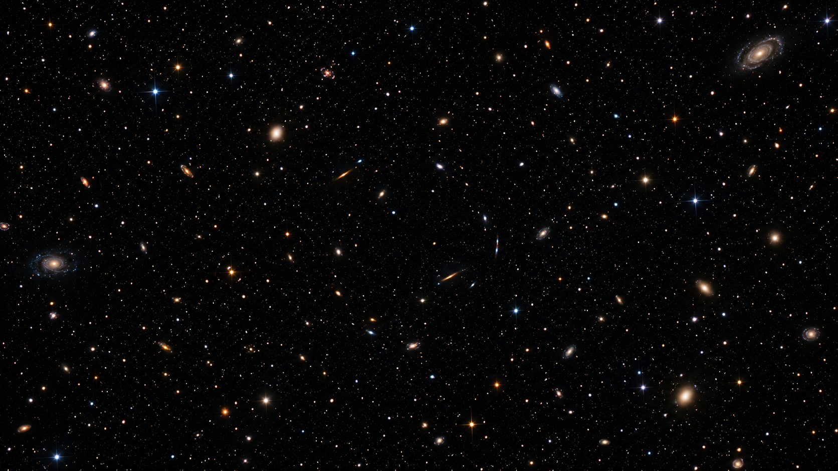 Luz e estrelas distorcidas pela gravidade perto de um buraco negro