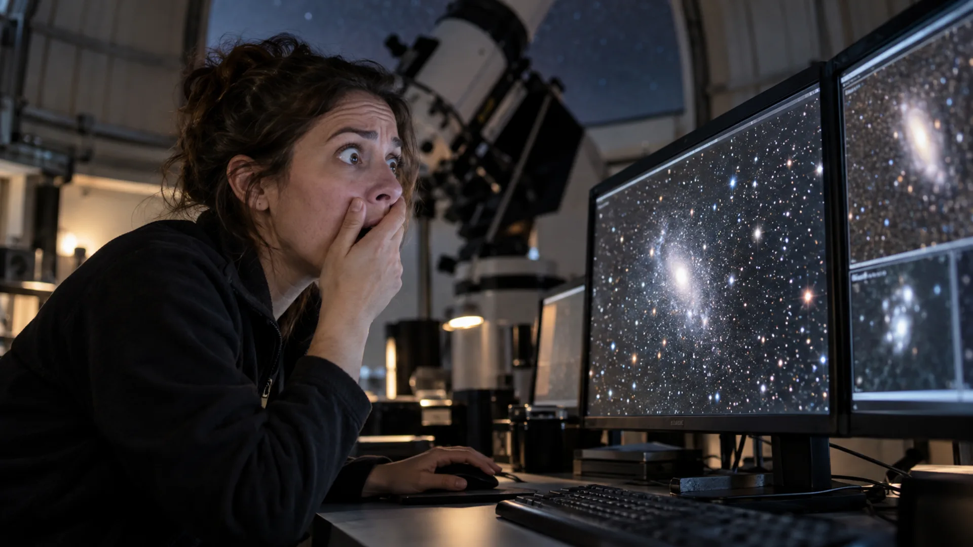 Observatório acompanhando a trajetória de um asteroide próximo da Terra