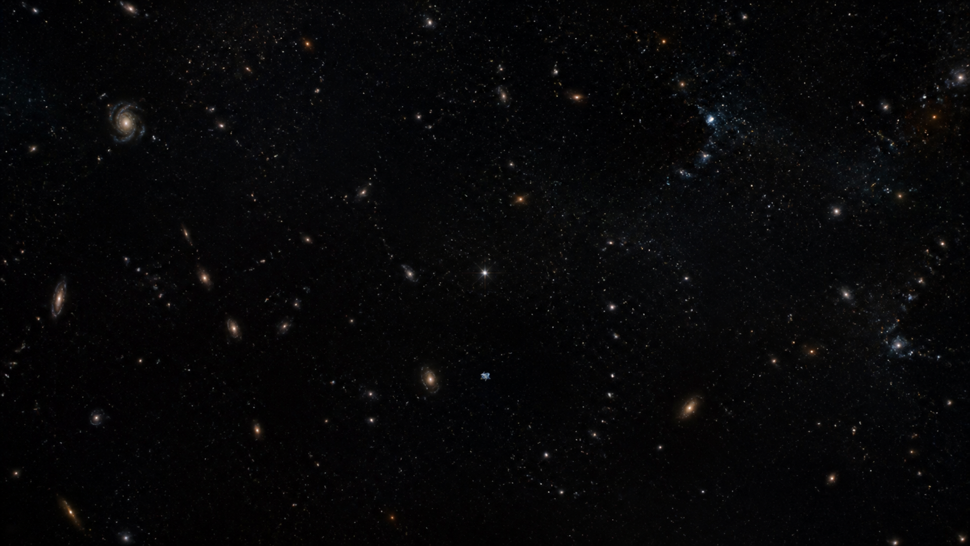 Panorama cósmico profundo lleno de innumerables galaxias esparcidas por el espacio